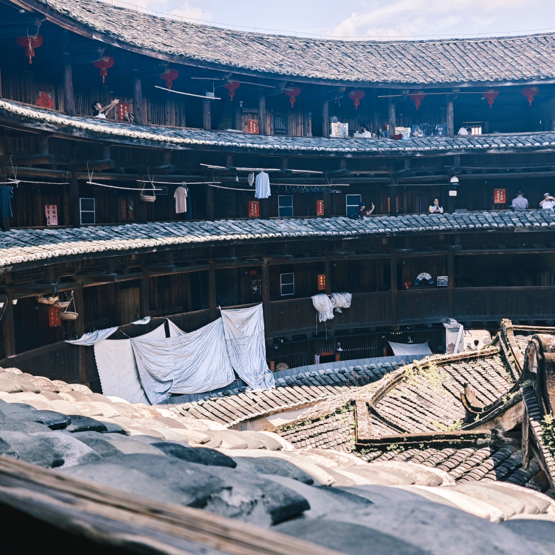 fujian tulou interior scene